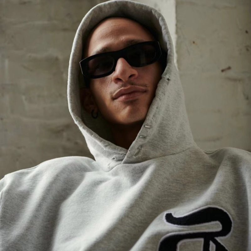 Askyurself Hoodie Embroidered Letter Hoodie Sweater Loose Casual